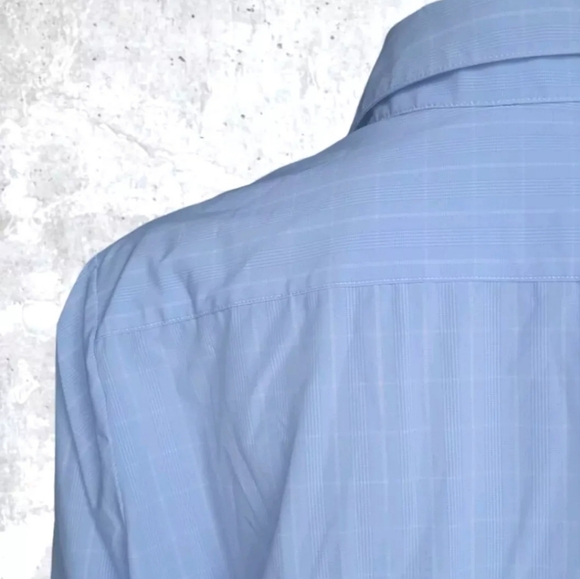 Mizzen Main Shirt Mens XL Blue Striped Leeward Trim Fit Dress Preppy Business - Picture 5 of 13